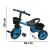 TRICICLO INFANTIL PRETO E AZUL SEM APOIADOR - comprar online