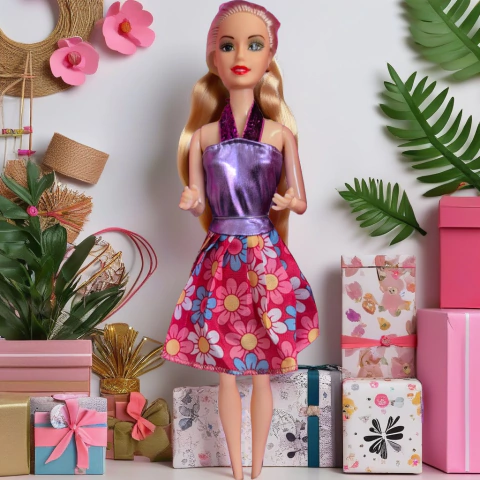 Boneca Infantil Top Modelo – Com Vestidos e Acessório