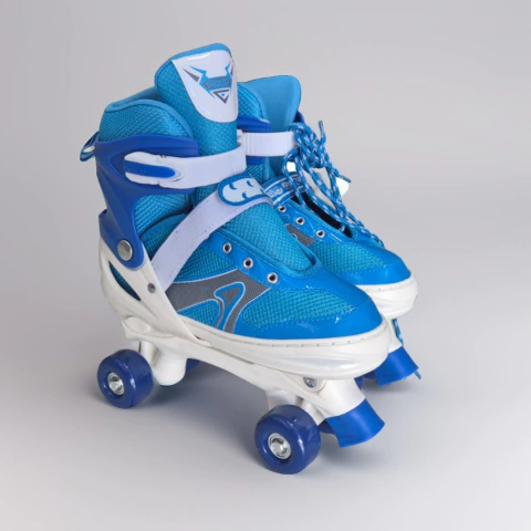 Patins de 4 Rodas Ajustáveis – Conforto, Segurança e Diversão AZUL