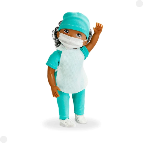 Brinquedo Boneca Lari And Me Enfermeira Negra