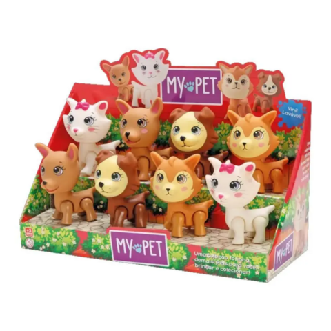 MY PET - DISPLAY SORTIDOS 8 UNIDADES (ANIMAIS EM VINIL)
