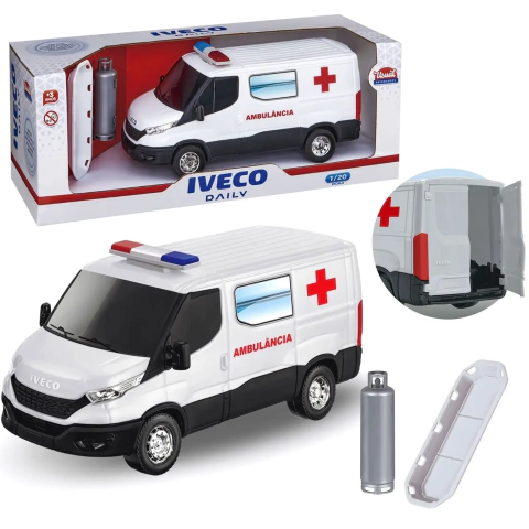 AMBULANCIA DE BRINQUEDO COM ACESSORIO