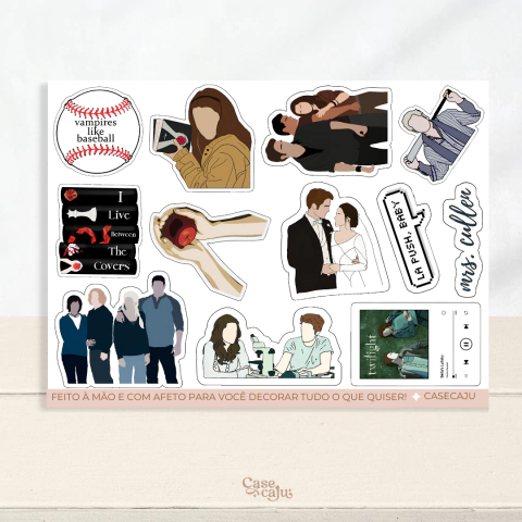 Cartela de Adesivos - Crepúsculo 1