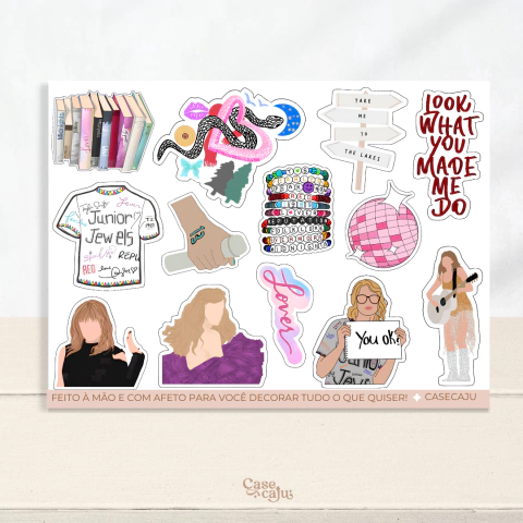 Cartela de Adesivos - Taylor Swift 1 (sem recorte A5)