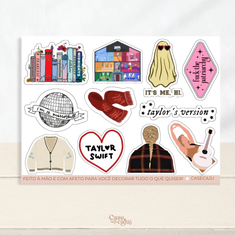 Cartela de Adesivos - Taylor Swift 2 (sem recorte A5)