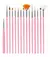 Pincel deco nail art x 15u