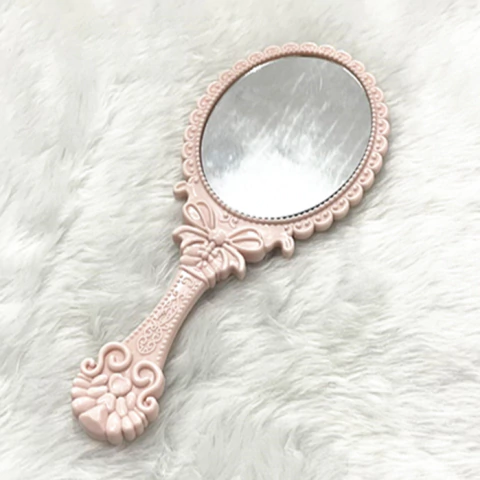 Espelho de Mão Princesa Rosa