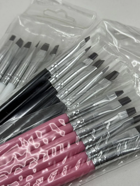 Kit 6 Pincel Para Unha de Gel