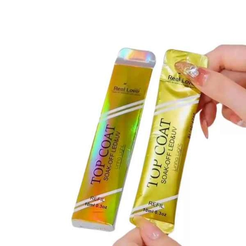 Refil Sachê Top Coat Real Love Linha Light 10ml