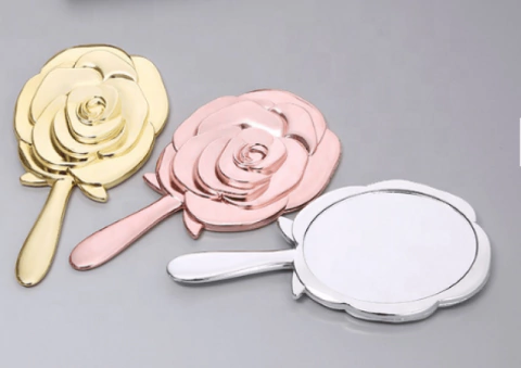 Espelho de Mão Pequeno de Flor