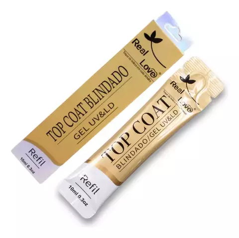 Refil Sachê Top Coat Blindado Real Love Linha Light 10ml
