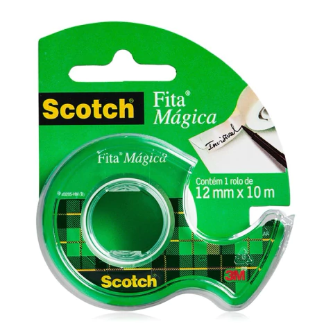Fita Mágica com Suporte Scotch 12mm X 10m