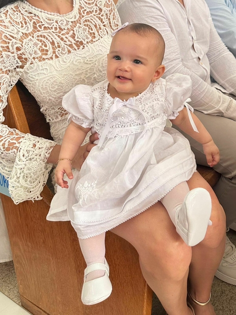Vestido Infantil Marina - Branco Renda Renascença - comprar online