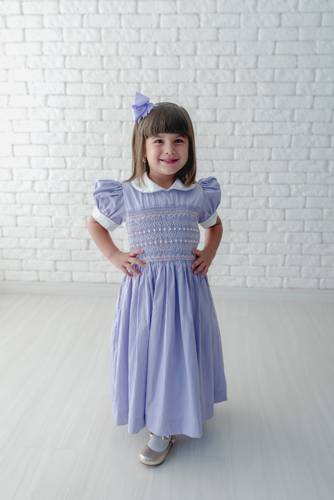 Vestido Infantil Maria - Lilás