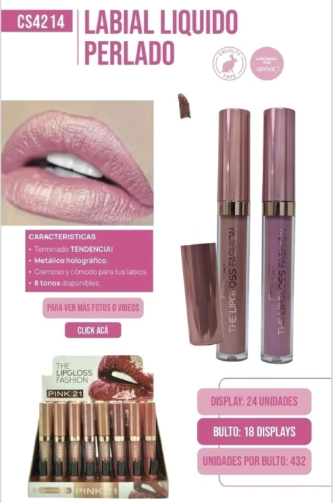 Pink 21 - Brillo Labial Fashion