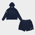 Conjunto UPW Navy Turtleneck Hoodie + Sweatshirt Shorts