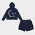 Conjunto UPW Navy Turtleneck Hoodie + Sweatshirt Shorts