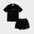 Conjunto UPW Black Tee + Sweatshirt Shorts - loja online