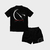 Conjunto UPW Black Tee + Sweatshirt Shorts