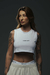 TAKE-OFF Ribbed White Cropped - comprar online