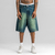 Symmetrical Green Jorts - TAKE-OFF Collection