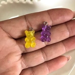 Pingente Infantil de Resina Colorido Sereia Picolé Batata Frita Ursinho Polvinho Menina Bola de Chiclete - Donana Biju