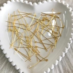 Alfinete de cabeça e Contra Pino Dourado e Prateado na internet