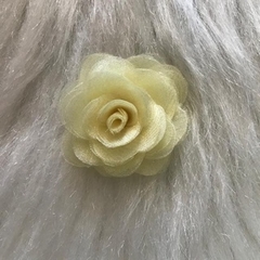Aplique Flor de Organza e Crochê Para Laços e Tiaras - loja online