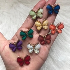 Borboleta Colorida de Resina Para Laço e Tiara 30x20mm - comprar online