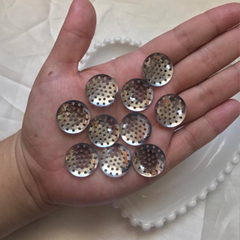 Peneirinha de Metal 20mm Com 10 Unidades Para Artesanato em Geral