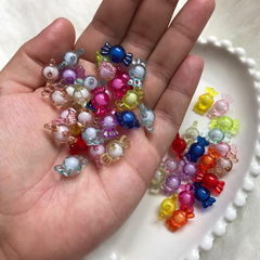 Miçanga Ou Entremeio Passante Balinha Vazada Colorida Em Acrílico na internet