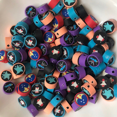 Entremeio Emborrachado Passante 10mm Em PVC Para Pulseiras e Colares - Donana Biju