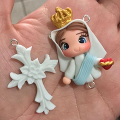 Kit Entremeio e Crucifixo De Biscuit SANTINHO para Terço e Dezenas infantil - loja online