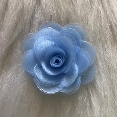 Aplique Flor de Organza e Crochê Para Laços e Tiaras - Donana Biju