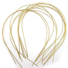 Tiara de Metal Achatada Dourada e Prata, Tubo Cor Cobre - comprar online