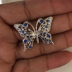 Borboleta de Metal Prata e Dourada Com e Sem Strass 3,5cm Para Tiaras e Laços - Donana Biju