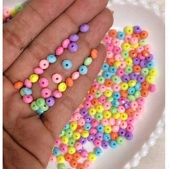 Miçangas ou Entremeios Passante Cristal Leitoso e Colorido Transparente 6mm e 8mm - loja online