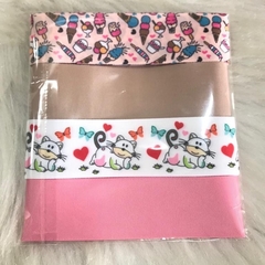 kit de Fitas Para Laço Gorgurão Estampada e Lisa Com 4 Metros Número 09