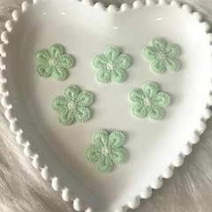 Aplique Flor de Organza e Crochê Para Laços e Tiaras - comprar online