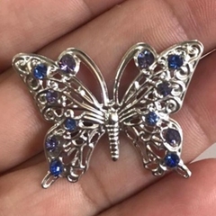Borboleta de Metal Prata e Dourada Com e Sem Strass 3,5cm Para Tiaras e Laços