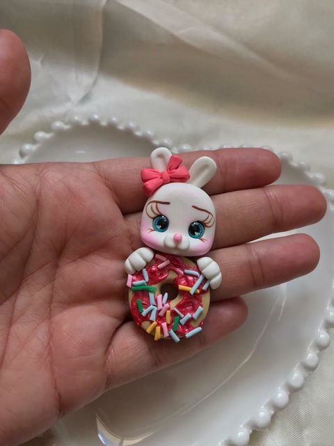 Apliques de Biscuit Coelhinho Para Laços, Enfeites, Chaveiros, Lembrancinhas e Pingentes