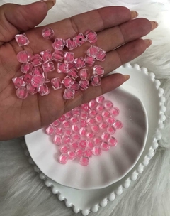 Miçanga Pitanga Passante Transparente Com Miolo Colorido em Acrílico 10mm - Donana Biju
