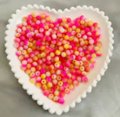 Bola e Pérola Tie Dye Passante Em Acrílico