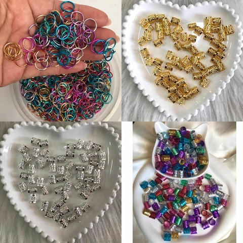 Anel e Argolinhas Para Tranças de Cabelo, Anel Para Box Brend, Anel Para Trança Nagô,