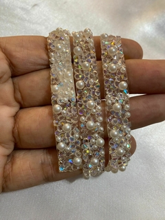 Manta de Strass e Micro Manta Pérola em Tira ou Fita - Donana Biju