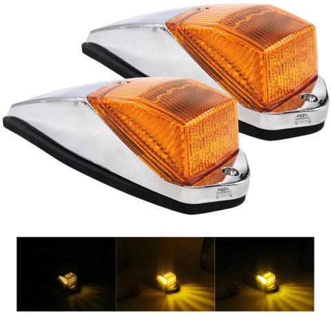 FEC3300500 - PAR ZEPELLIN CUADRADO LUZ LED/GEL AMBAR 24 LED 27 CM