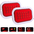 LPL-121 - PAR PLAFON RECTANGULAR CROMADO 18 LED + ARO GEL BAJA / ALTA / ESTROBO - 12-24V - ROJO - comprar en línea
