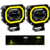 LFL-740 - PAR FARO LED CON ARO DE GEL AMARILLO Y LUPA ROJA