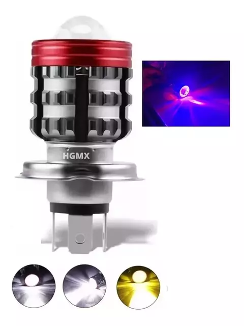 LMT-329 - FARO FOCO LED CSP H4 LUPA AMARILLO BLANCO ARO