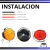 3012CR - PLAFON REDONDO PLANO 4" ROJO 30 LED ALTA, BAJA Y ESTROBO 12/24V en internet